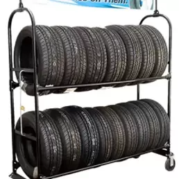 mobile Two tier-tire-rack