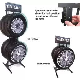 Slimline tire display